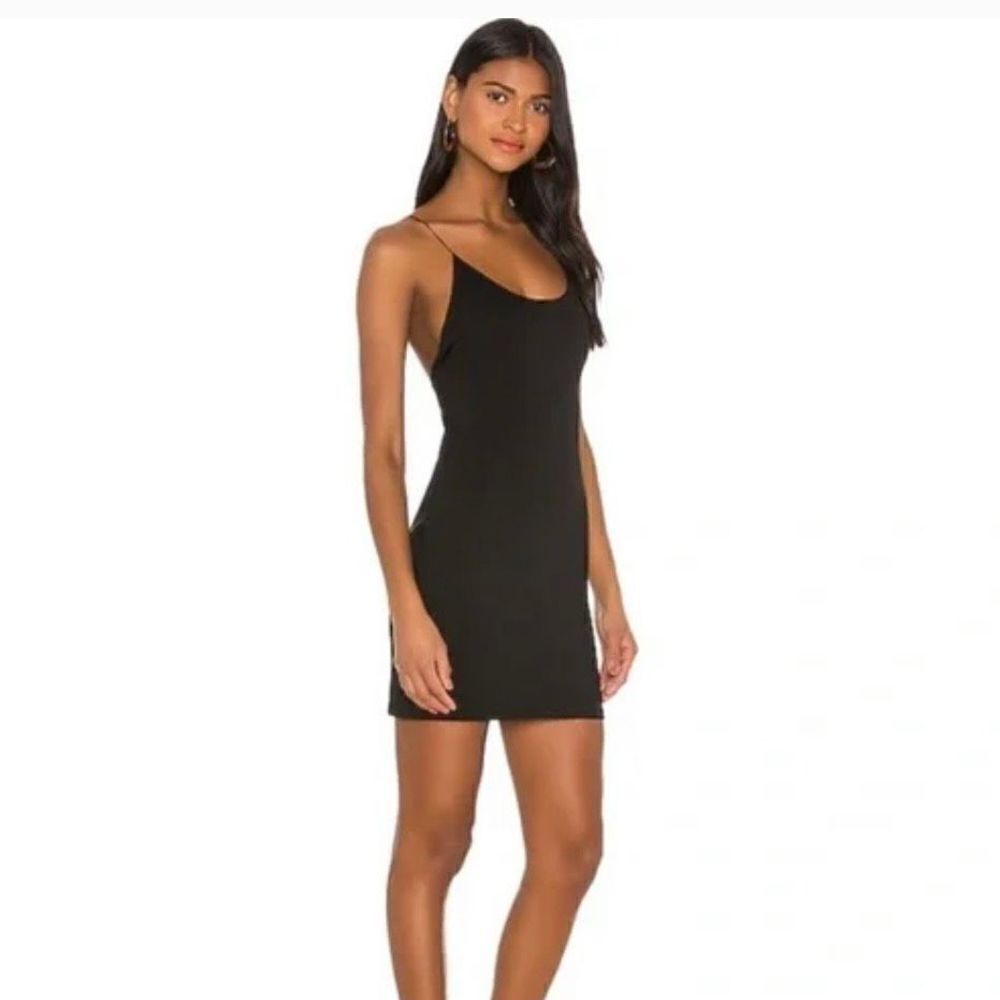 Alice + Olivia Women’s 10 Black Nelle Fitted Mini Sleeveless Dress Stretch